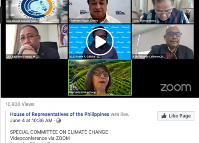 Members-in-Action – Living Laodato Si on Philippine Congress Special Committee on Climate Change